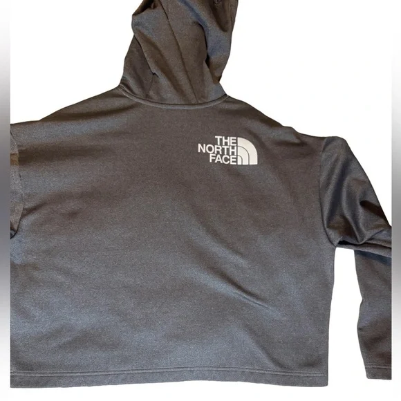 EUC North Face Cropped Heather Gray Women's Hoodie - Picture 2 of 7